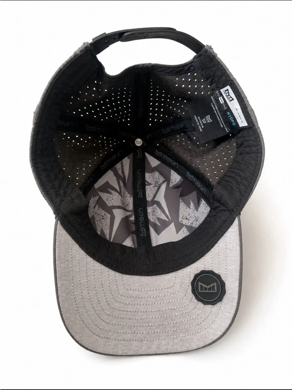 Melin A-GAME HYDRO Performance Snapback Hat in Heather Charcoal Size M